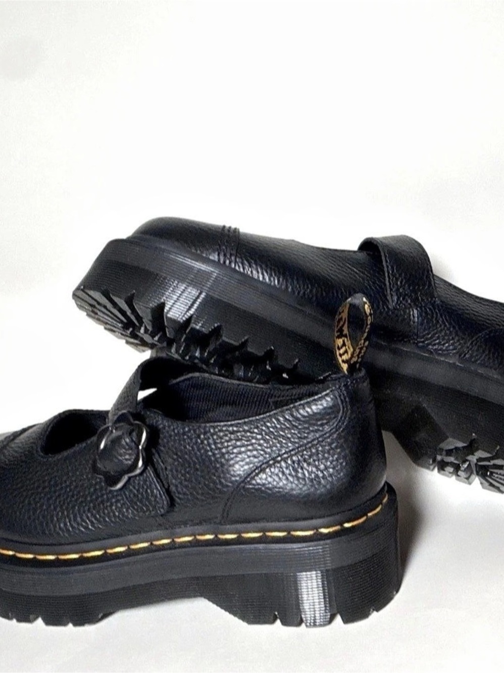 Dr. Martens Adrian Quad Black Platform Loafers Like New